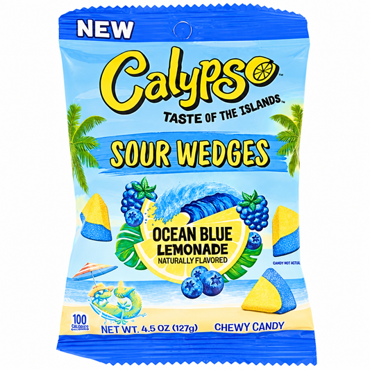 Calypso Sour Wedges Peg Bag Ocean Blue - 4.5oz x 12