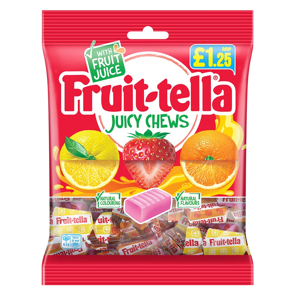 FRUITTELLA BAG JUICY CHEWS 12x135G £1.25