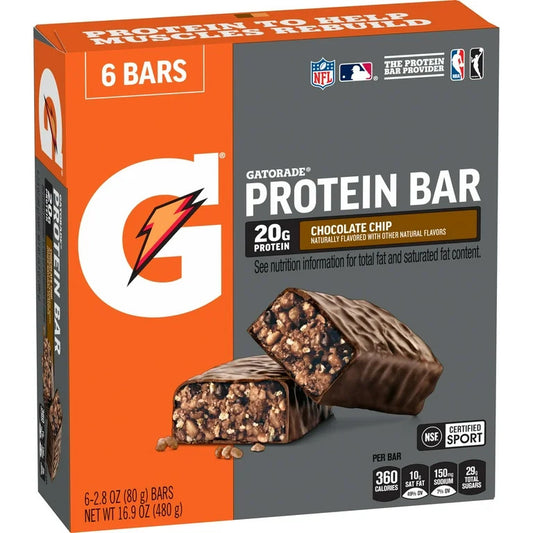Gatorade Recovery Protein Bar Chocolate Chip 2.82oz x 12