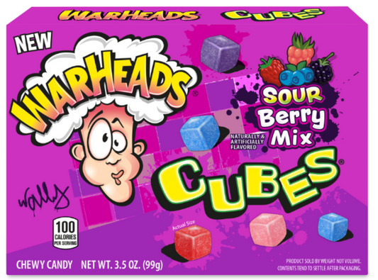 Warheads Theater Box Berry Cubes 99g x 12