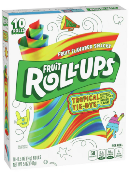 Fruit Roll-Ups Tropical Tie Dye (141g x 10)