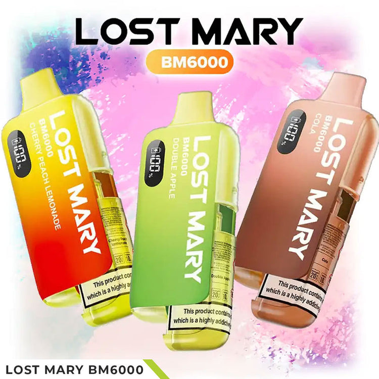 Lost Mary vape collection UK BM6000 prefilled pod kits wholesale supplier