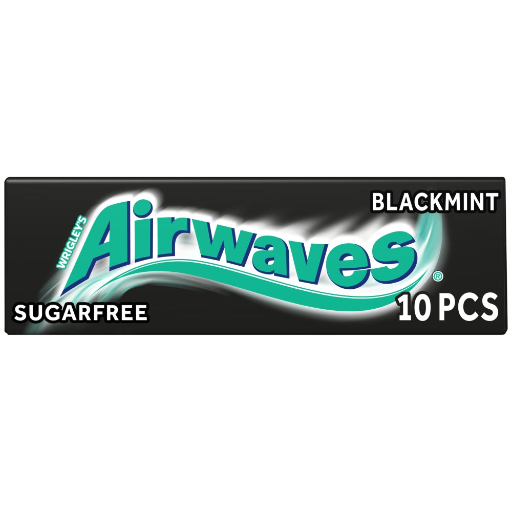 AIRWAVES GUM SINGLE SF BLACK MINT 30×14G