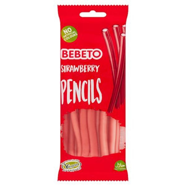 BEBETO 12X160G BAG STRAWBERRY PENCIL £1