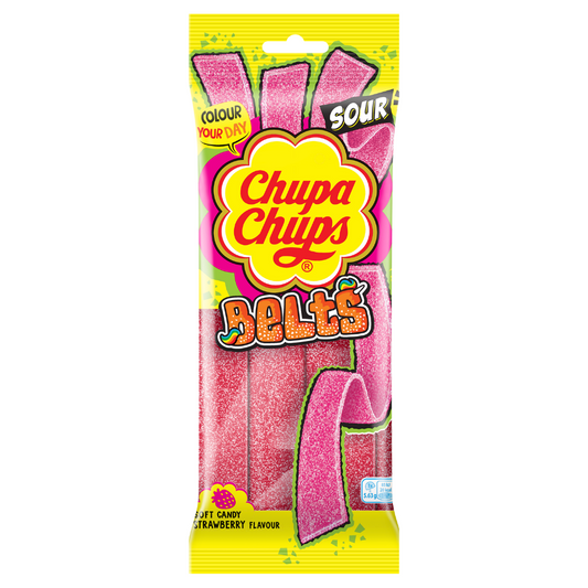CHUPA CHUPS BAG 18X90G STRAWBERRY BELTS