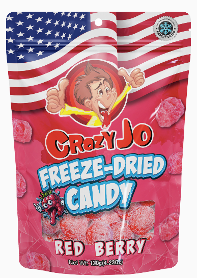 Crazy Jo Freeze Dried Candy - Red Berry 120g x 24