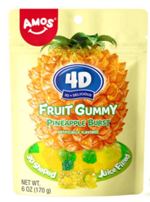 Amos 4D Pineapple Burst Peg 6oz x 12