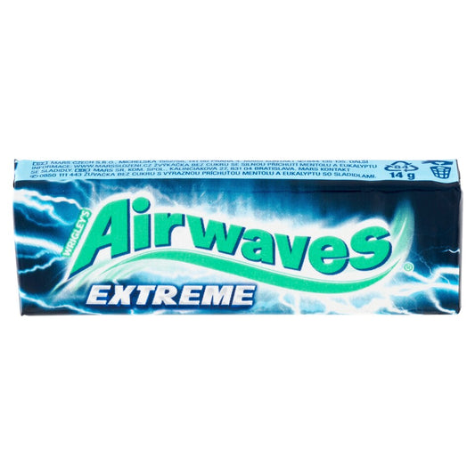 Airwaves Extreme Blue Sugar Free Chewing Gum 14g
