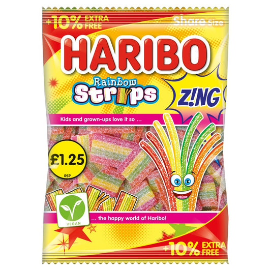 Haribo Rainbow Strips Zing 143g £1.25