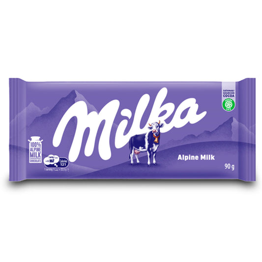 Milka Alpine Milk Chocolate Bar 90g
