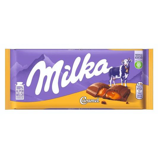Milka Caramel Chocolate Bar 100g