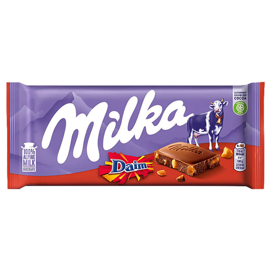 Milka Daim Chocolate Bar 100g