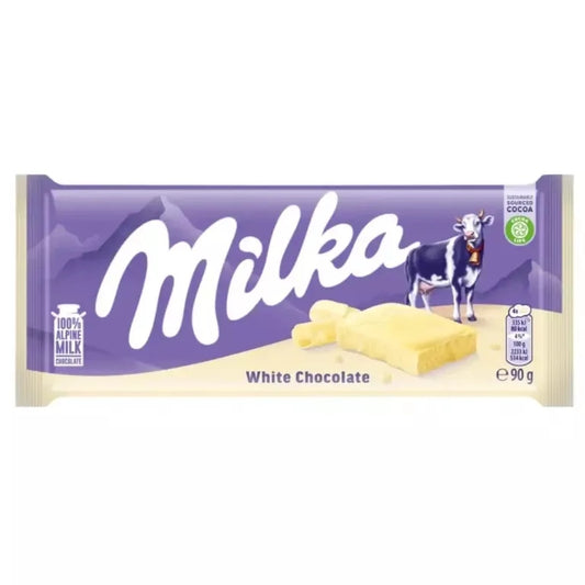 Milka White Chocolate Bar 90g