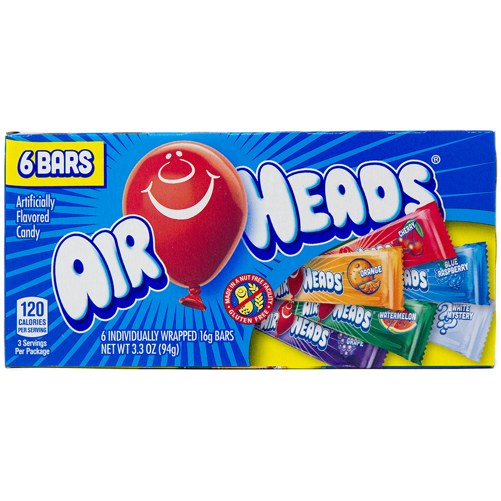 Airheads 6 Flavour Selection Theatre Box - 93g x 12