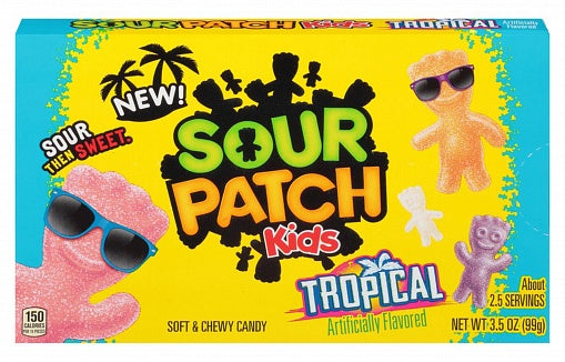 Sour Patch Kids Tropical Theatre Box 99g - 12ct