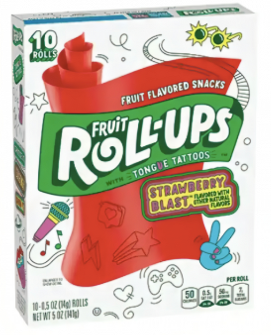 Fruit Roll Ups Strawberry Sensation 10s 5oz (141g) x 10