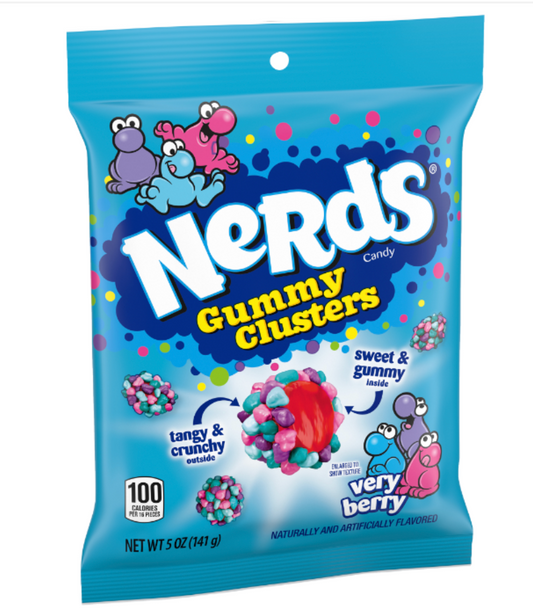 Nerds Gummy clusters Very Berry Peg Bag 5 oz x 12