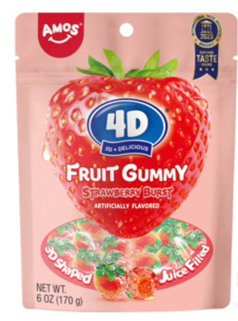 Amos 4D Strawberry Burst Peg 6oz x 12