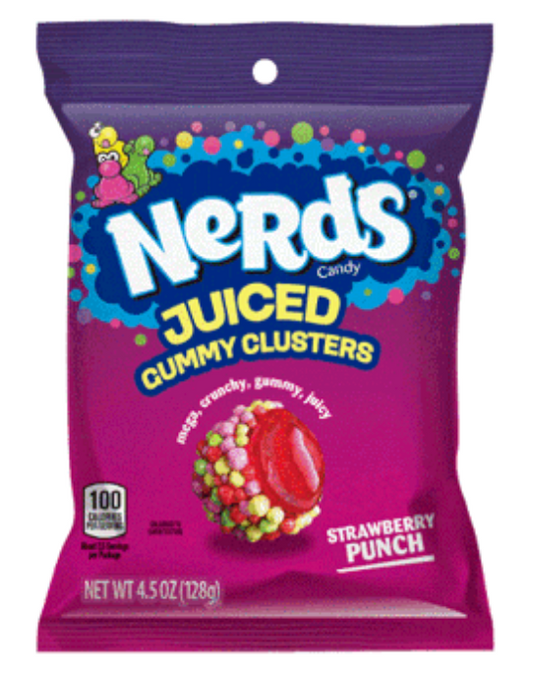 Nerds Juiced Gummy Clusters Peg - 4.5oz x 12